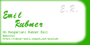 emil rubner business card